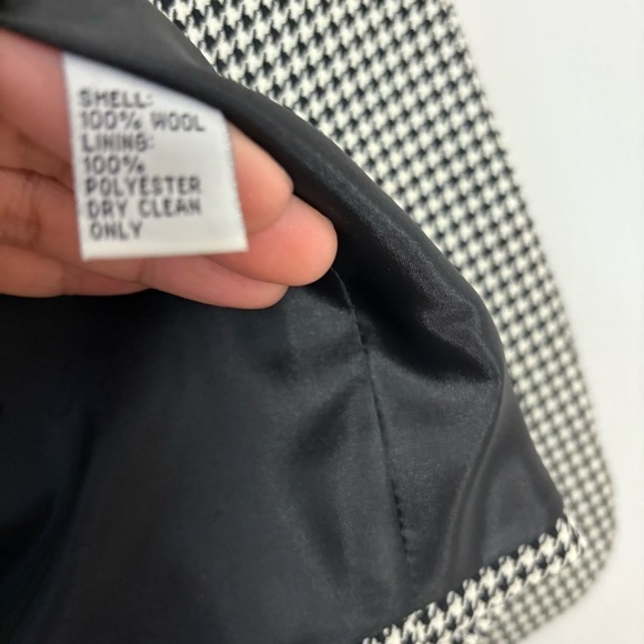 Vintage Talbots Womens Houndstooth Wool Blazer Jacket size 10 Petite - Picture 4 of 13